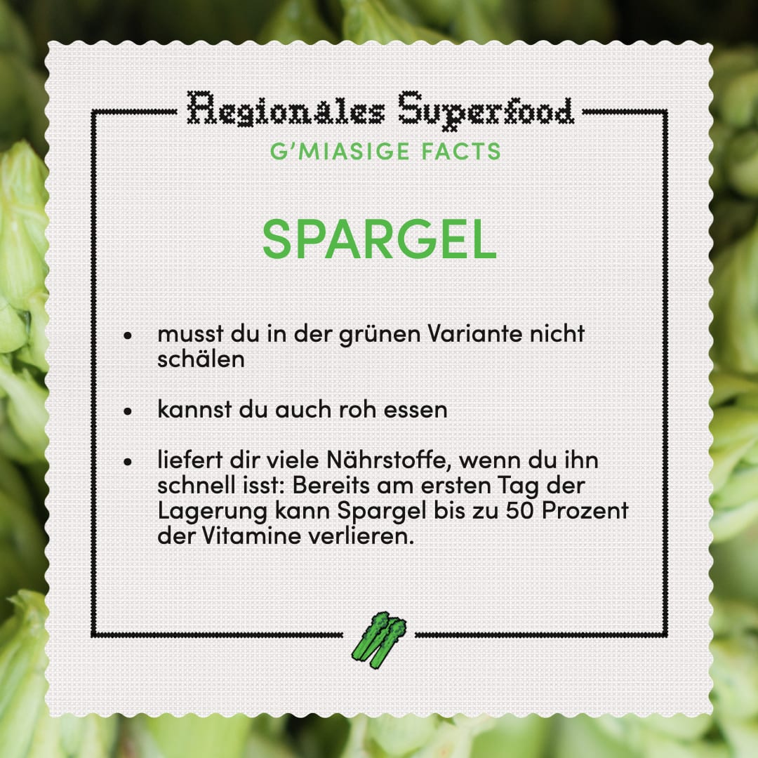 Informationen zum regionalem Superfood Spargel